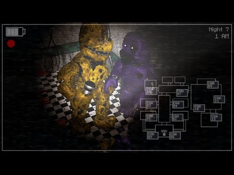 FNAF 2 in REAL TIME Purple guy VS Golden Freddy (SFM animation)