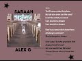 Sarah - Alex G - Lyrics