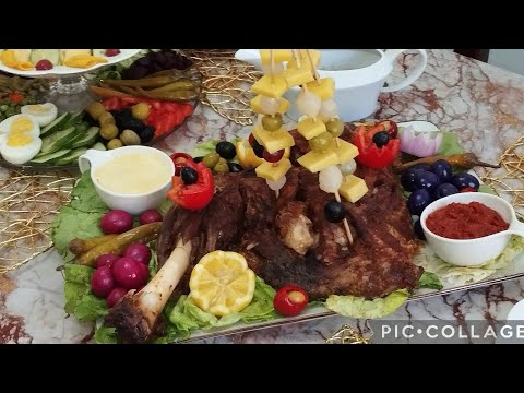 Méchoui d'agneau/كتف الخروف مشوي بالفرن بنة خيالية وطايب زبدة للعراضات والمناسبات