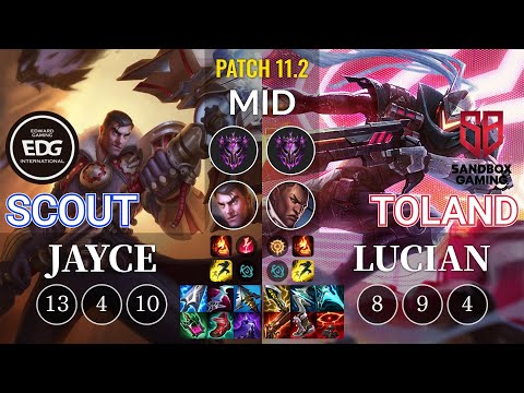 EDG Scout Jayce vs SB.A TolanD Lucian Mid - KR Patch 11.2