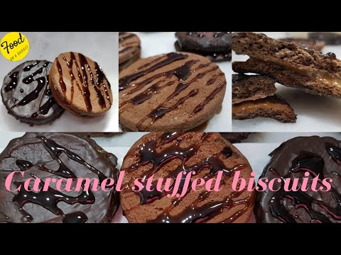 Caramel stuffed biscuits 🍪coated with chocolate 🍫