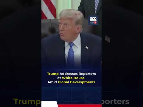 Donald Trump Addresses Reporters At White House Amid Key Global Developments