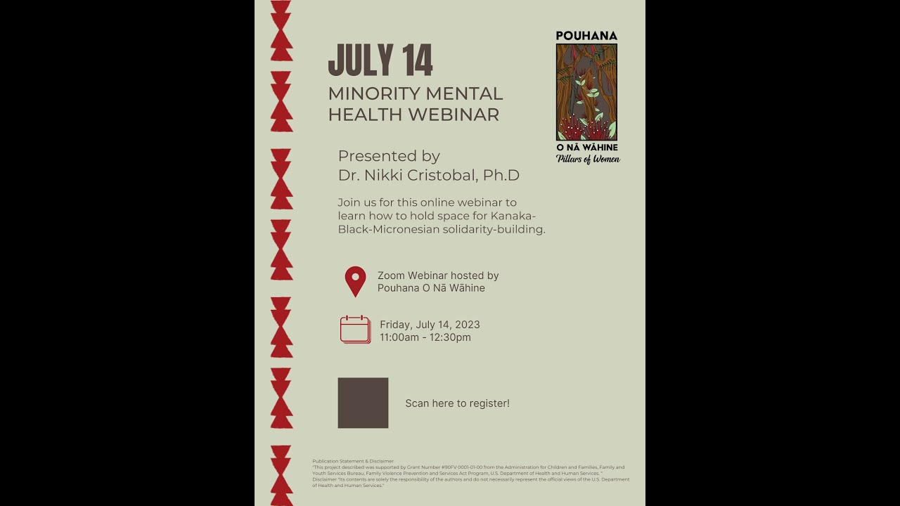 Lā Hoʻihoʻi Ea + Minority Mental Health Webinar