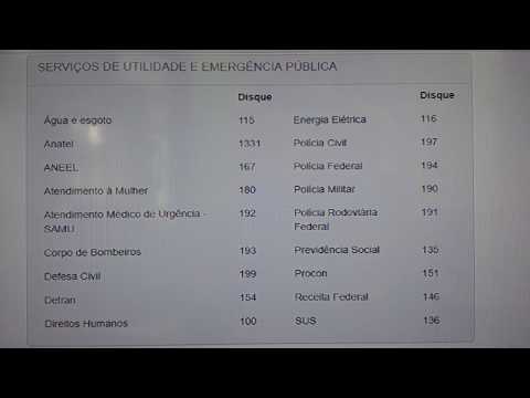 TELEFONES UTEIS PUBLICOS