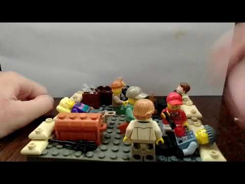 Обзор на лего самоделку на тему Метро 2033 ( Обычная оживлённая станция).