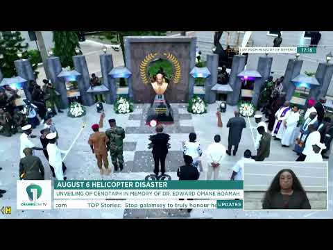 President Mahama Lights Eternal Flame in Honour of Late Dr. Edward Omane Boamah