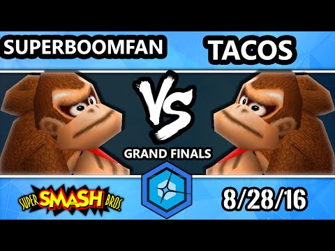 Shine 2016 Smash 64 - ND64 | SuPeRbOoMfAn (Kirby, DK, Link) Vs. tacos (Pikachu, DK, Link) SSB64 GF