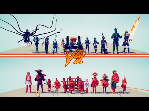 MEGA ANCIENT TEAM vs MEGA SPOOKY TEAM - Totally Accurate Battle Simulator | TABS