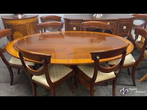 Vintage Oval Mahogany Dining Table by William Tillman 20th C