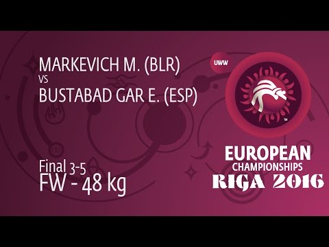 BRONZE FW - 48 kg: M. MARKEVICH (BLR) df. E. BUSTABAD GAR (ESP), 4-2