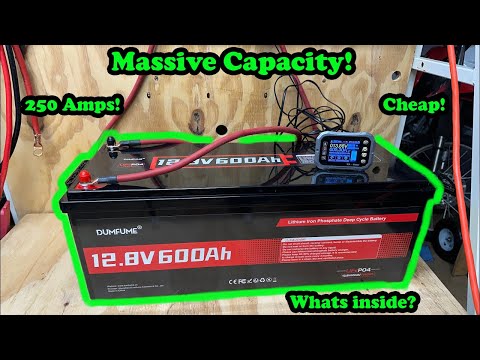 $559.99 Dumfume 600Ah 12 Volt Lifepo4 Battery Review! Teardown! Testing!  7600Wh