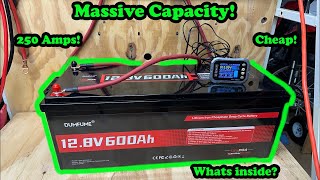 $559.99 Dumfume 600Ah 12 Volt Lifepo4 Battery Review! Teardown! Testing!  7600Wh
