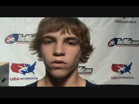 Cadet Freestyle 105 lbs. champion Joey Dance of Virginia
