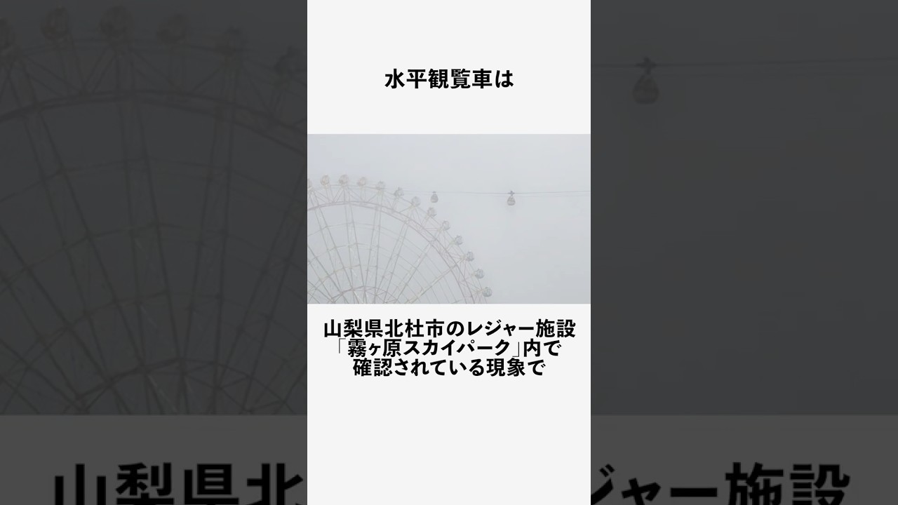 水平観覧車に関する恐ろしい雑学 #フィクション