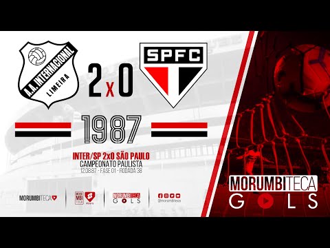 Inter-SP 2x0 São Paulo - Paulista 1987 - Fase 01 - rodada 38 - 12/08/1987