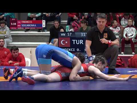 Qual. WW - 57 kg: O. FINDIKCI (TUR) v. A. SIDELNIKOVA (RUS)