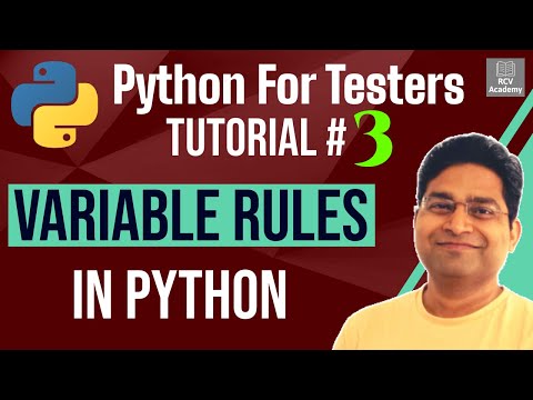 Python for Testers 3 Python Variable naming Conventions