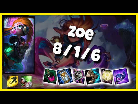 KOREAN Challenger Zoe MID (8/1/6) vs IRELIA Gameplay Replay - Patch 10.19