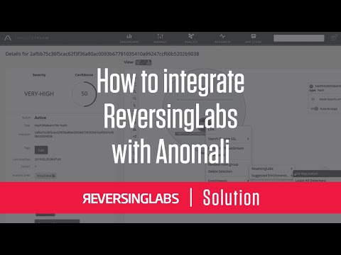 ReversingLabs Solutions: How to integrate ReversingLabs with Anomali