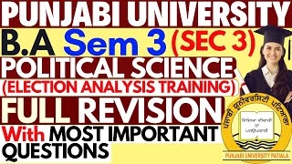 Election Analysis Training | BA Sem 3 Political Science | Political Science BA 3rd Semester