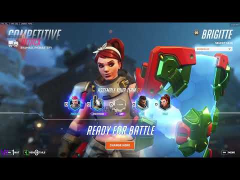 WHAT 3000+ HOURS OF BRIGITTE LOOK LIKE ! VIOLET BRIGITTE GAMEPLAY OVERWATCH 14 TOP 500
