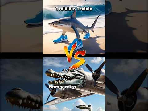 Tralalero Tralala🦈 VS Bombardiro Crocodilo 🐊… #hybrid #viralvideo