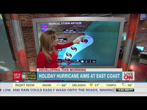 CNN  New Day Floor Map Hurricane Arthur