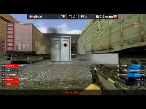 CS 1.6: FCL 2012 ESC vs eSrael Colon 2 scout kill de_train