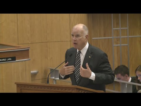 Gov. Jerry Brown Makes Impassioned Pitch For Climate Change Bill