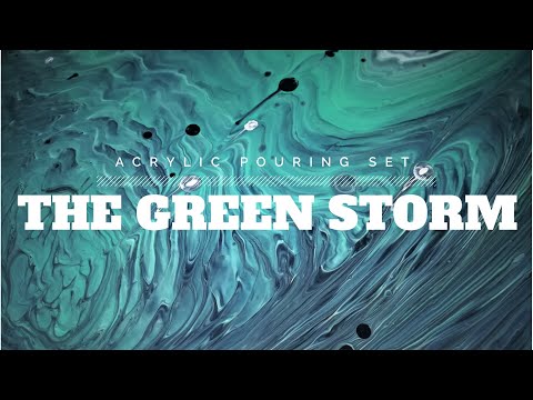 Acrylic Pouring #29 The Green Storm