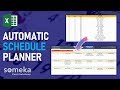 Automatic Schedule Planner Weekly Schedule Plan In Excel
