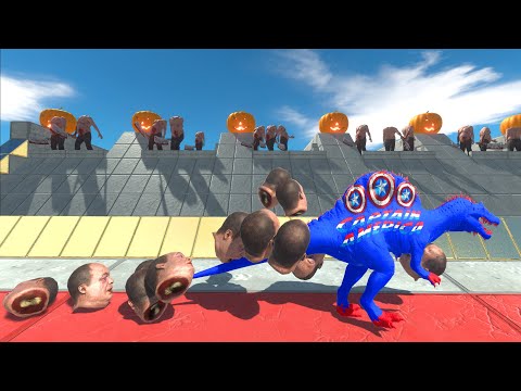 Run away from the Headless Hulk attack - Animal Revolt Battle Simulator