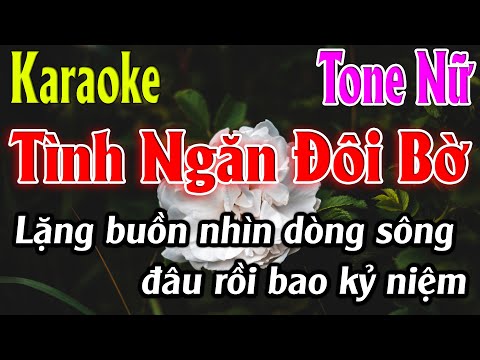 Tình Ngăn Đôi Bờ Karaoke Tone Nữ Karaoke Lâm Organ - Beat Mới