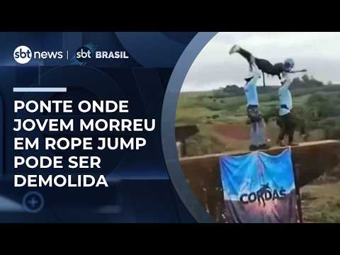 Ponte do Esqueleto (SP) pode ser demolida após morte de jovem em salto de rope jump | #SBTBrasil