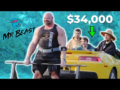 Watch Strongman Brian Shaw Deadlift 4,000-Pound Camaro 10 Times