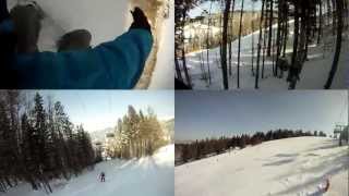 preview picture of video 'Cerkno, Februar 2012, Spot Check by Easyriders / snowboard.si'