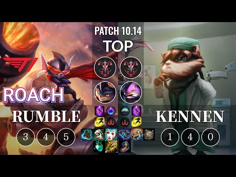 T1 Roach Rumble vs Kennen Top - KR Patch 10.14