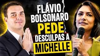 FLÁVIO BOLSONARO PEDE DESCULPAS A MICHELLE E SURPREENDE A TODOS! POLÊMICA