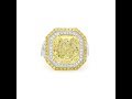 7.42 carat Fancy Yellow Diamond in VVS clarity creates natural sparkles