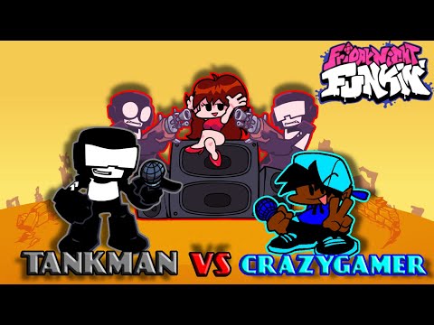 Friday night funkin' Tankman vs crazygamer! (full week) (Custom dialogue & Custom voices!)