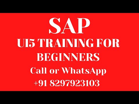 SAP UI5 Training Videos 1 for beginners What is SAP UI5  Call or What's App +91 8297923103