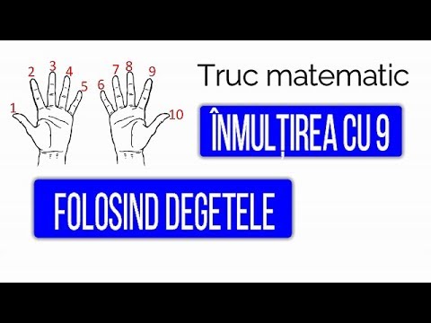 TABLA ÎNMULȚIRII CU 9  -  înmulțirea pe degete / Trucuri de matematica