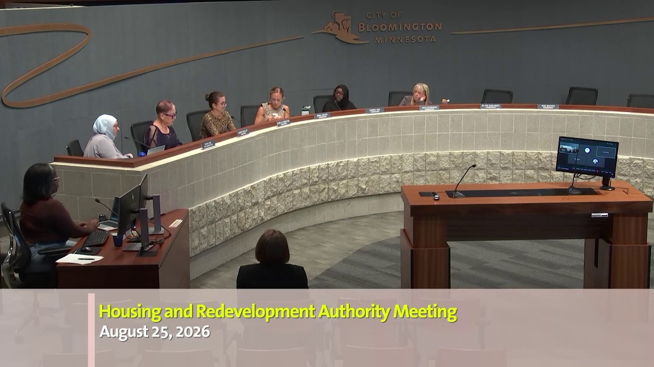 August 25, 2026 Housing and Redevelopment Authority Meeting