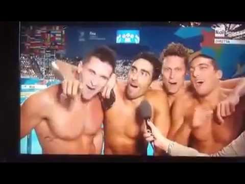 KAZAN 2015 intervista post gara 4x100 sl maschi Bronzo