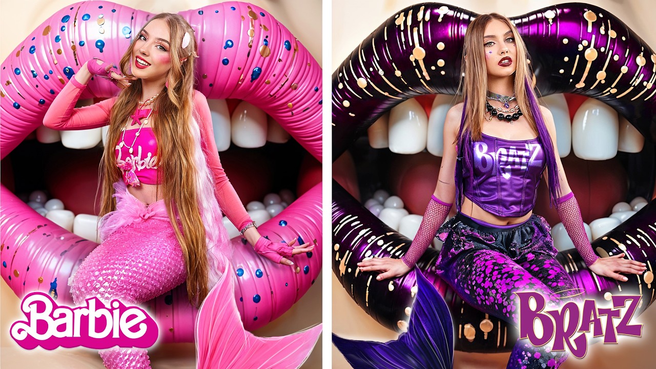 Barbie-Meerjungfrau vs. Bratz-Meerjungfrau! Traum-Makeover-Doll-Challenge