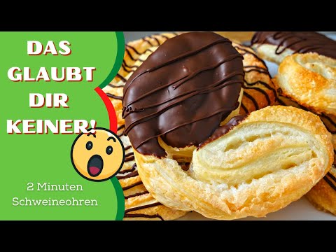 DAS GLAUBT DIR KEINER ! Schweineohren in 2 Minuten - SO EINFACH GEHT DAS - Schweineöhrchen Rezept