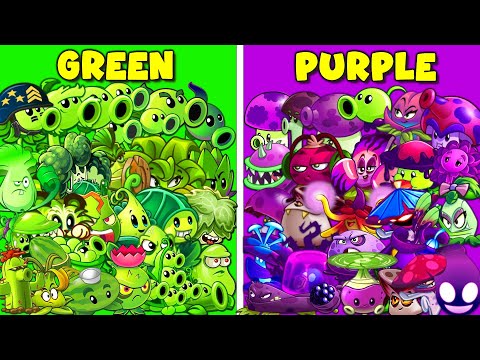 PvZ2 - GREEN Team vs PURPLE Team - Who Will Win? Plant vs Plant