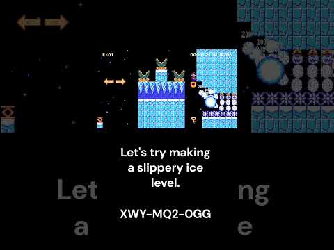 SMB1 & SMB2 Ice Platforming Level - Super Mario Maker 2