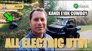 ✅ Electric UTV - Kandi Cowboy e10k Walk Around Features and First Test -  SxS Lithium 4x4