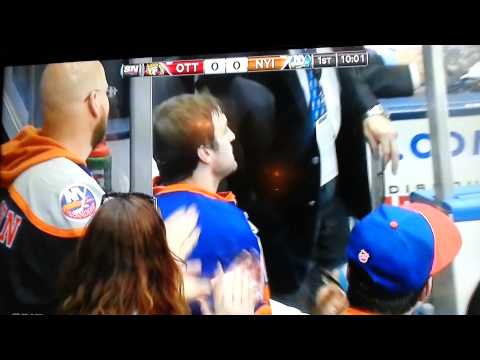 Gallant vs Kassian - NYI vs Ottawa, April 8, 2014